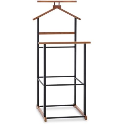 IDIMEX Valet de Chambre Kanna chevalet de Nuit Double Portant pour vêtements, en Bambou Noir et Vintage - Publicité IDIMEX Valet de Chambre Kanna chevalet de Nuit Double Portant pour vêtements, en Bambou Noir et Vintage - Publicité