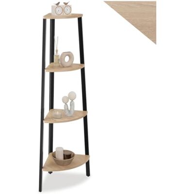 tectake ® Étagère d'angle 34 x 34 x 125 cm, Bibliothèque, 4 Niveaux décalés, Style Industriel, Etagere Bois, Rangement Bureau Bibliotheque, Meuble Salon, Etagere Rangement Chambre, Bureau, Bois Clair - Publicité tectake ® Étagère d'angle 34 x 34 x 125 cm, Bibliothèque, 4 Niveaux décalés, Style Industriel, Etagere Bois, Rangement Bureau Bibliotheque, Meuble Salon, Etagere Rangement Chambre, Bureau, Bois Clair - Publicité