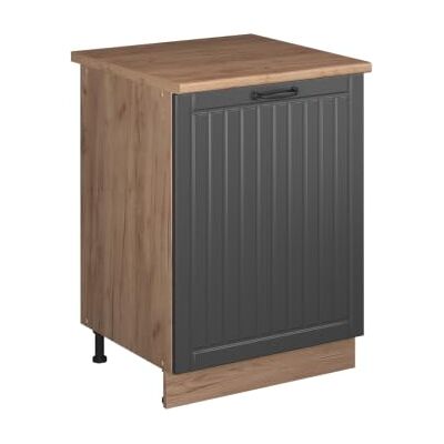 Vicco Meuble Bas de Cuisine Fame-Line, Gris foncé/Chêne de Force doré, 60cm 1 Porte avec Plan de Travail - Publicité Vicco Meuble Bas de Cuisine Fame-Line, Gris foncé/Chêne de Force doré, 60cm 1 Porte avec Plan de Travail - Publicité