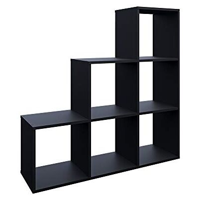 Vicco Étagère, Noir, 107.2x107.8cm, utilisable comme séparateur de pièce avec 6 Compartiments de Rangement Ouverts - Publicité Vicco Étagère, Noir, 107.2x107.8cm, utilisable comme séparateur de pièce avec 6 Compartiments de Rangement Ouverts - Publicité