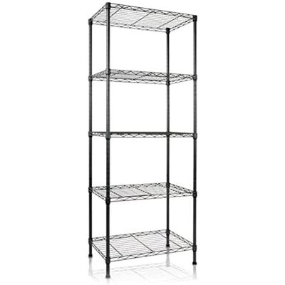 KARAT Étagère de Rangement pour Charges Lourdes pour Garage, Cave, Atelier Étagère en Grille Étagère d'angle Étagère à pneus (Rocky-Noir, 55 x 35 x 140 cm) - Publicité KARAT Étagère de Rangement pour Charges Lourdes pour Garage, Cave, Atelier Étagère en Grille Étagère d'angle Étagère à pneus (Rocky-Noir, 55 x 35 x 140 cm) - Publicité