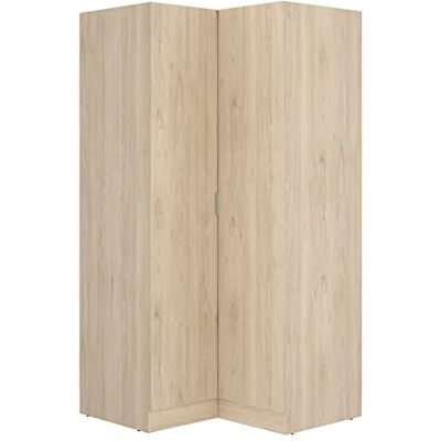 Pegane - Armoire angle - Chêne - 90x92x184 - Wardrobe - Publicité Pegane - Armoire angle - Chêne - 90x92x184 - Wardrobe - Publicité