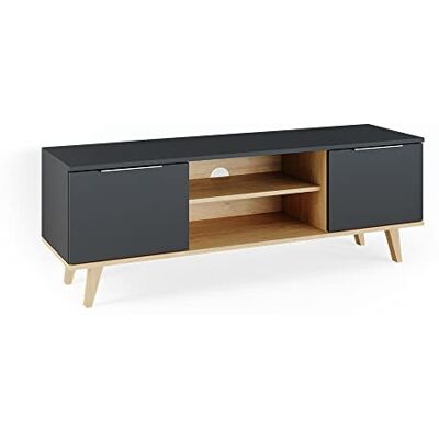 Vicco Meuble TV Nautica, Anthracite, 138x49cm, pour l'installation d'appareils TV et d'accessoires multimédias - Publicité Vicco Meuble TV Nautica, Anthracite, 138x49cm, pour l'installation d'appareils TV et d'accessoires multimédias - Publicité