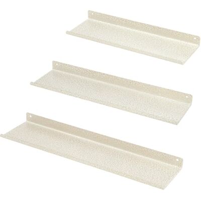 Uten Etagere Murale Flottante en métal, Lot de 3 étagères murales pour Cuisine, Salon, Salle de Bain,Chambre, Blanc à Pois argentés - Publicité Uten Etagere Murale Flottante en métal, Lot de 3 étagères murales pour Cuisine, Salon, Salle de Bain,Chambre, Blanc à Pois argentés - Publicité