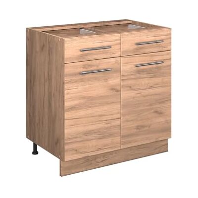 Vicco Meuble Cuisine Fame-Line, Chêne de Force doré, 80cm sans PT, à Combiner avec d'autres modules de la série Fame-Line - Publicité Vicco Meuble Cuisine Fame-Line, Chêne de Force doré, 80cm sans PT, à Combiner avec d'autres modules de la série Fame-Line - Publicité