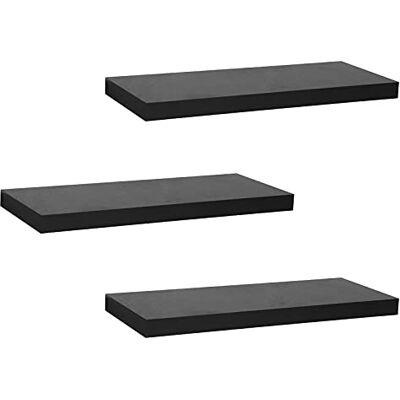 WOLTU Étagère Murale, Étagère Flottante en MDF, Lot de 3, Noir, pour Salon, Cuisine, Chambre, Salle de Bain, RG9370sz-3 - Publicité WOLTU Étagère Murale, Étagère Flottante en MDF, Lot de 3, Noir, pour Salon, Cuisine, Chambre, Salle de Bain, RG9370sz-3 - Publicité