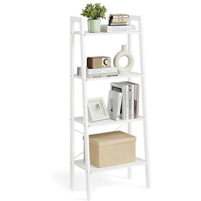 VASAGLE Meuble de Rangement, Étagère Rangement 4 Niveaux, Bibliothèque, pour Salon, Chambre, Cuisine, Bureau, Style Moderne, Cadre en Acier, Blanc Érable et Blanc Perle LLS044W44 - Publicité VASAGLE Meuble de Rangement, Étagère Rangement 4 Niveaux, Bibliothèque, pour Salon, Chambre, Cuisine, Bureau, Style Moderne, Cadre en Acier, Blanc Érable et Blanc Perle LLS044W44 - Publicité