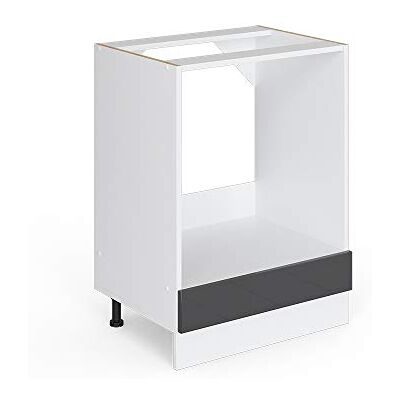 Vicco Meuble pour Four R-Line, Anthracite Haute Brillance, 60cm sans PT, pour Une Combinaison Libre au Sein de systèmes de Cuisine modulaires - Publicité Vicco Meuble pour Four R-Line, Anthracite Haute Brillance, 60cm sans PT, pour Une Combinaison Libre au Sein de systèmes de Cuisine modulaires - Publicité
