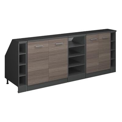 Vicco Meuble sous Pente R-Line, Gris Noble, 210cm Lot de 5 caissons 60 cm de Profondeur, Convient aux Murs inclinés et à Une Installation de Cuisine Variable - Publicité Vicco Meuble sous Pente R-Line, Gris Noble, 210cm Lot de 5 caissons 60 cm de Profondeur, Convient aux Murs inclinés et à Une Installation de Cuisine Variable - Publicité