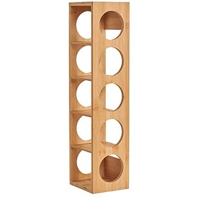 LANTUS Porte-Bouteilles en Bois, Casier à Vin Range Bouteille, Casier à Vin, Support à Bouteilles en Bambou pour 5 Bouteilles, 13.5*12*53cm-5 grilles - Publicité LANTUS Porte-Bouteilles en Bois, Casier à Vin Range Bouteille, Casier à Vin, Support à Bouteilles en Bambou pour 5 Bouteilles, 13.5*12*53cm-5 grilles - Publicité