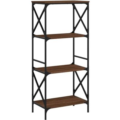 vidaXL Bibliothèque à 4 Niveaux, Étagère à Livres avec Pieds Réglables, Meuble à Livres avec Rangement Salon, Industriel, Chêne Brun Bois d'Ingénierie - Publicité vidaXL Bibliothèque à 4 Niveaux, Étagère à Livres avec Pieds Réglables, Meuble à Livres avec Rangement Salon, Industriel, Chêne Brun Bois d'Ingénierie - Publicité