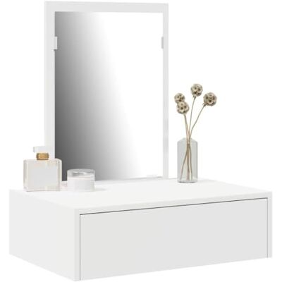 vidaXL MDF Blanc 60 x 40 x 70 cm Table de maquillage - Coiffeuse - Publicité vidaXL MDF Blanc 60 x 40 x 70 cm Table de maquillage - Coiffeuse - Publicité