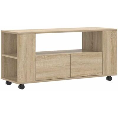 vidaXL Meuble TV, Armoir de Télévision avec roulettes, Meuble Télé avec Rangement Salle de Séjour, Moderne, Chêne Sonoma Bois d'Ingénierie - Publicité vidaXL Meuble TV, Armoir de Télévision avec roulettes, Meuble Télé avec Rangement Salle de Séjour, Moderne, Chêne Sonoma Bois d'Ingénierie - Publicité