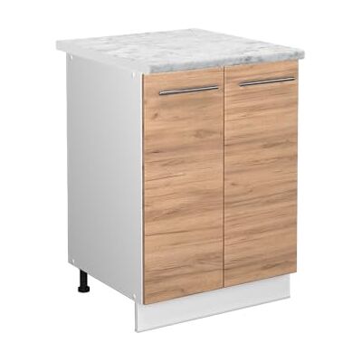 Vicco Meuble Bas de Cuisine Fame-Line, Chêne de Force doré, 60cm, PT Marbre, à Combiner avec d'autres modules de la série Fame-Line - Publicité Vicco Meuble Bas de Cuisine Fame-Line, Chêne de Force doré, 60cm, PT Marbre, à Combiner avec d'autres modules de la série Fame-Line - Publicité