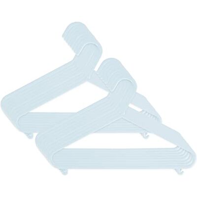 BIECO cintres pour bébé Enfant Hanger cintres en Plastique pour 29,5 cm de Longueur du Meuble de Rangement de Garde-Robe, 16 pièces, Bleu Glacé, étroite, ArtN 90016156 - Publicité BIECO cintres pour bébé Enfant Hanger cintres en Plastique pour 29,5 cm de Longueur du Meuble de Rangement de Garde-Robe, 16 pièces, Bleu Glacé, étroite, ArtN 90016156 - Publicité