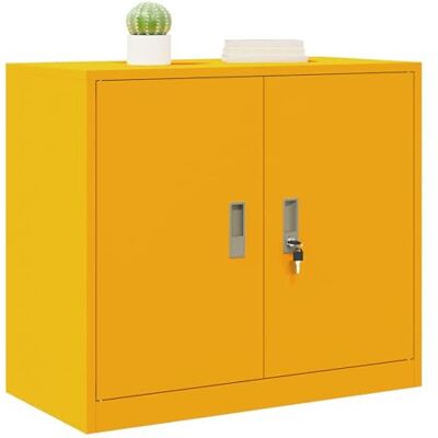 vidaXL Armoire de Rangement Jaune Moutarde 80 x 40 x 70 cm Acier, Armoire de Bureau Moderne, en Acier rectangulaire, fermant à clé, Espace généreux, Meuble Industriel, Solution Robuste - Publicité vidaXL Armoire de Rangement Jaune Moutarde 80 x 40 x 70 cm Acier, Armoire de Bureau Moderne, en Acier rectangulaire, fermant à clé, Espace généreux, Meuble Industriel, Solution Robuste - Publicité