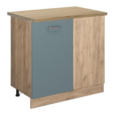 Vicco Meuble d'angle R-Line, Bleu-Gris, 86cm, PT Chêne, pour Une Combinaison Libre au Sein de systèmes de Cuisine modulaires - Publicité Vicco Meuble d'angle R-Line, Bleu-Gris, 86cm, PT Chêne, pour Une Combinaison Libre au Sein de systèmes de Cuisine modulaires - Publicité
