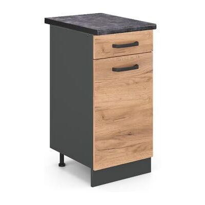 Vicco Meuble Cuisine R-Line, Chêne de Force doré, 40cm, PT Anthracite, pour Une Combinaison Libre au Sein de systèmes de Cuisine modulaires - Publicité Vicco Meuble Cuisine R-Line, Chêne de Force doré, 40cm, PT Anthracite, pour Une Combinaison Libre au Sein de systèmes de Cuisine modulaires - Publicité