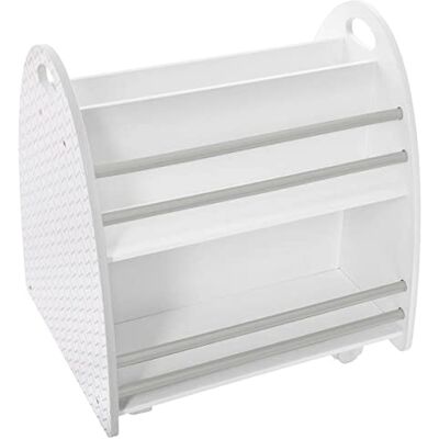 ATMOSPHERA CREATEUR D'INTERIEUR Bibliothèque Enfant Basse Blanche & Grise Double Face et à roulettes Atmosphera - Publicité ATMOSPHERA CREATEUR D'INTERIEUR Bibliothèque Enfant Basse Blanche & Grise Double Face et à roulettes Atmosphera - Publicité