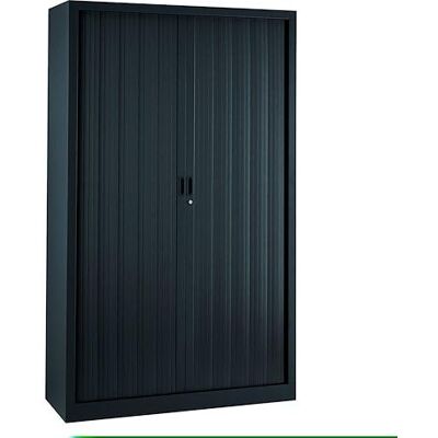 VINCO Armoire Haute à Rideaux monoblocs Généric 198 x 120 cm Anthracite - Publicité VINCO Armoire Haute à Rideaux monoblocs Généric 198 x 120 cm Anthracite - Publicité