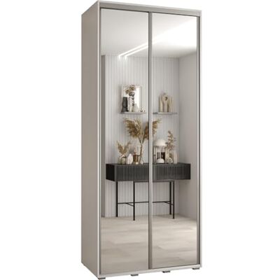 Abiks Möbel - DAVOS 2 - Blanc - Argent - Wardrobe - Publicité Abiks Möbel - DAVOS 2 - Blanc - Argent - Wardrobe - Publicité
