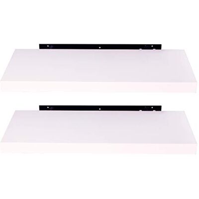 EUGAD Étagère Murale Lot de 2 étagères tablettes Style Moderne en Bois,30x22,9x3,8cm Blanc 0086QJ-2 - Publicité EUGAD Étagère Murale Lot de 2 étagères tablettes Style Moderne en Bois,30x22,9x3,8cm Blanc 0086QJ-2 - Publicité