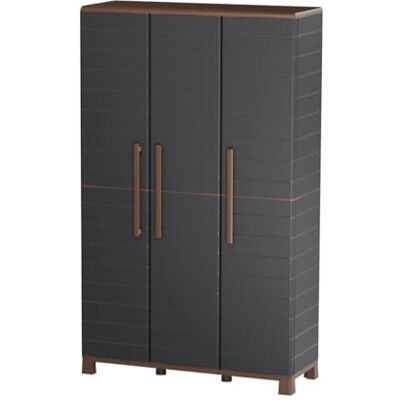 ART Armoire Porte-Bidet Anthracite 3 Portes 3 étagères réglables 102 x 37 x 169 cm Armoire de Rangement pour Garage - Publicité ART Armoire Porte-Bidet Anthracite 3 Portes 3 étagères réglables 102 x 37 x 169 cm Armoire de Rangement pour Garage - Publicité