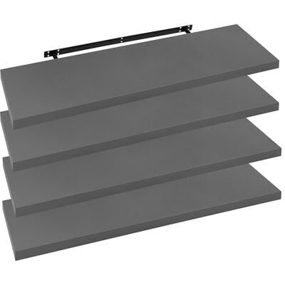 WOLTU Étagère Murale, Étagère Suspendue, Étagère Flottante en MDF, Lot de 4, pour Salon, Cuisine, Chambre, Salle de Bain etc RG9317dgr-4 - Publicité WOLTU Étagère Murale, Étagère Suspendue, Étagère Flottante en MDF, Lot de 4, pour Salon, Cuisine, Chambre, Salle de Bain etc RG9317dgr-4 - Publicité