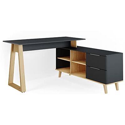 Vicco Bureau Nautica, Anthracite, 138x60cm avec tiroirs, XXL, Compatible avec Les Meubles de la Collection Neptun - Publicité Vicco Bureau Nautica, Anthracite, 138x60cm avec tiroirs, XXL, Compatible avec Les Meubles de la Collection Neptun - Publicité