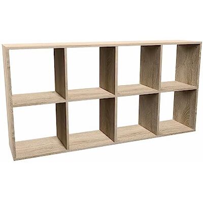 CDF Grande Bibliothèque Étagère à 8 Compartiments Buffet Bas Diviseur de Pièce Meuble de Rangement pour Salon Bureau 147 x 75 x 30 cm Chêne Sonoma - Publicité CDF Grande Bibliothèque Étagère à 8 Compartiments Buffet Bas Diviseur de Pièce Meuble de Rangement pour Salon Bureau 147 x 75 x 30 cm Chêne Sonoma - Publicité