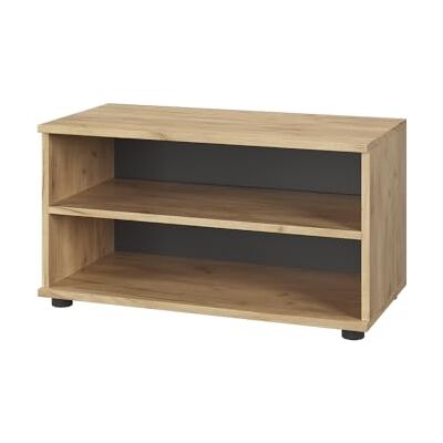 Vicco Armoire de Salon Berno, Chêne doré/Anthracite, 70.8x38.9cm avec 2 Compartiments, pour Le Rangement de Livres et d’Objets de décoration - Publicité Vicco Armoire de Salon Berno, Chêne doré/Anthracite, 70.8x38.9cm avec 2 Compartiments, pour Le Rangement de Livres et d’Objets de décoration - Publicité