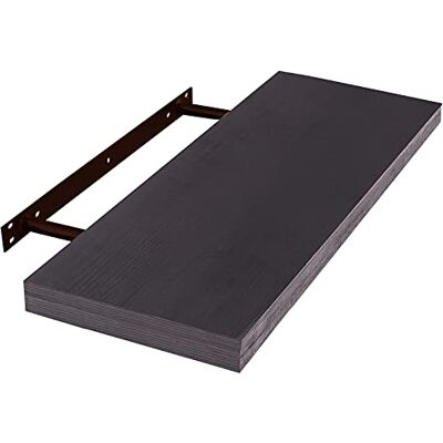EUGAD Étagères Murale en MDF,étagère de Rangement décorative Flottante 60cm Longueur,Noir - Publicité EUGAD Étagères Murale en MDF,étagère de Rangement décorative Flottante 60cm Longueur,Noir - Publicité