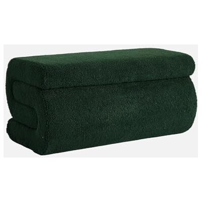 sweeek Banc Design revêtement Bouclette Vert 1-2 Places L 92 x P 50 x H 45cm Sasha - Publicité sweeek Banc Design revêtement Bouclette Vert 1-2 Places L 92 x P 50 x H 45cm Sasha - Publicité