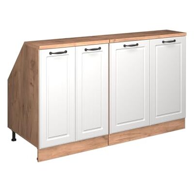 Vicco Meuble sous Pente R-Line, Blanc Campagne, 140cm Lot de 2 caissons 60 cm de Profondeur, Convient aux Murs inclinés et à Une Installation de Cuisine Variable - Publicité Vicco Meuble sous Pente R-Line, Blanc Campagne, 140cm Lot de 2 caissons 60 cm de Profondeur, Convient aux Murs inclinés et à Une Installation de Cuisine Variable - Publicité