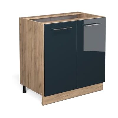 Vicco Meuble Bas de Cuisine Fame-Line, Bleu foncé Brillant, 80cm avec étagère, sans PT, à Combiner avec d'autres modules de la série Fame-Line - Publicité Vicco Meuble Bas de Cuisine Fame-Line, Bleu foncé Brillant, 80cm avec étagère, sans PT, à Combiner avec d'autres modules de la série Fame-Line - Publicité