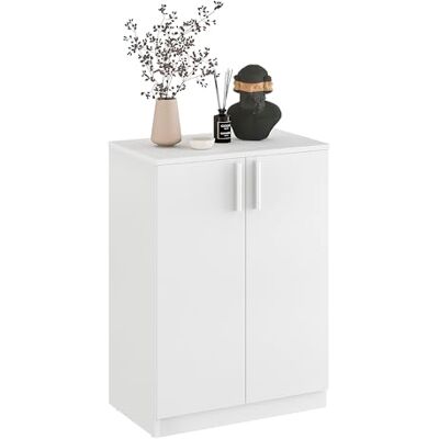 Komto Meuble de Rangement Blanc – Buffet Bas Compact pour Salon, Commode 2 Portes CABI 60 x 84 x 37 cm - Publicité Komto Meuble de Rangement Blanc – Buffet Bas Compact pour Salon, Commode 2 Portes CABI 60 x 84 x 37 cm - Publicité