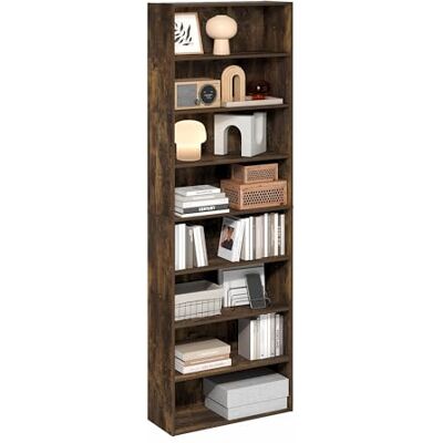 Furinno Basic Étagère, Bibliothèque À 8 Niveaux avec Étagère Ouverte, Étagère De Rangement Cubique, 30,5 X 61 X 180 Cm, pour Salon, Chambre, Bureau, Couleur Pin Ambré - Publicité Furinno Basic Étagère, Bibliothèque À 8 Niveaux avec Étagère Ouverte, Étagère De Rangement Cubique, 30,5 X 61 X 180 Cm, pour Salon, Chambre, Bureau, Couleur Pin Ambré - Publicité