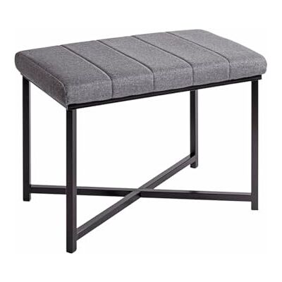 HAKU Banc, Gris, Noir, métal, recouvrement Tissu Dim.: P 39 x L 59 x H 46 cm, Style: Modern - Publicité HAKU Banc, Gris, Noir, métal, recouvrement Tissu Dim.: P 39 x L 59 x H 46 cm, Style: Modern - Publicité