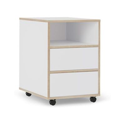 Vicco Caisson Roulant Tetrix, Blanc, 42x55cm avec étagères et 2 tiroirs, sur roulettes pour Une Utilisation Flexible au Bureau ou en télétravail - Publicité Vicco Caisson Roulant Tetrix, Blanc, 42x55cm avec étagères et 2 tiroirs, sur roulettes pour Une Utilisation Flexible au Bureau ou en télétravail - Publicité
