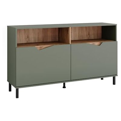 Vicco Commode Marelle, Vert/Artisan, 140x81.3cm avec 2 Portes, adapté au Rangement de Divers Objets du Quotidien - Publicité Vicco Commode Marelle, Vert/Artisan, 140x81.3cm avec 2 Portes, adapté au Rangement de Divers Objets du Quotidien - Publicité