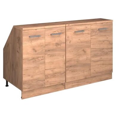 Vicco Meuble sous Pente R-Line, Chêne de Force doré, 140cm Lot de 2 caissons 60 cm de Profondeur, Convient aux Murs inclinés et à Une Installation de Cuisine Variable - Publicité Vicco Meuble sous Pente R-Line, Chêne de Force doré, 140cm Lot de 2 caissons 60 cm de Profondeur, Convient aux Murs inclinés et à Une Installation de Cuisine Variable - Publicité