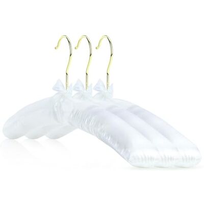 Hangerworld Lot de 10 Cintres en Satin Blanc 43cm - Publicité Hangerworld Lot de 10 Cintres en Satin Blanc 43cm - Publicité