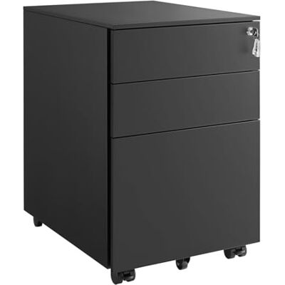 Helloshop26 Caisson de Bureau à roulettes avec 3 tiroirs et classeur Suspendu Armoire de Bureau verrouillable pour dossiers et Documents Corps d'armoire prémonté Noir 12_0004806 - Publicité Helloshop26 Caisson de Bureau à roulettes avec 3 tiroirs et classeur Suspendu Armoire de Bureau verrouillable pour dossiers et Documents Corps d'armoire prémonté Noir 12_0004806 - Publicité
