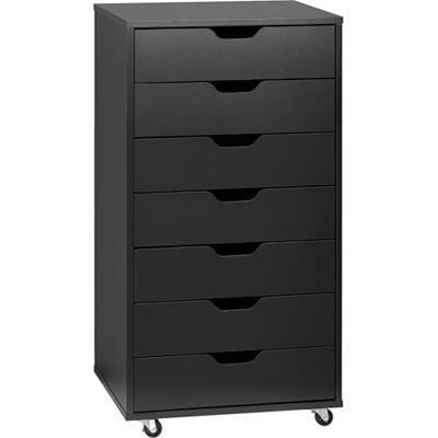Vinsetto Caisson Bureau Mobile avec 7 tiroirs, Meuble Rangement Bureau sur roulettes pour Documents et imprimante, Caisson de Rangement pour Travail ou Chambre, 47,5 x 39,5 x 90 cm, Noir - Publicité Vinsetto Caisson Bureau Mobile avec 7 tiroirs, Meuble Rangement Bureau sur roulettes pour Documents et imprimante, Caisson de Rangement pour Travail ou Chambre, 47,5 x 39,5 x 90 cm, Noir - Publicité