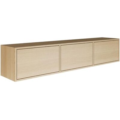 Selsey Meuble TV Suspendu Bois 150 cm Design Minimaliste Contemporain Extension 3 Abattants Finition Raffinée et Chaleureuse Système Push-to-Open Idéal Intérieur Moderne - Publicité Selsey Meuble TV Suspendu Bois 150 cm Design Minimaliste Contemporain Extension 3 Abattants Finition Raffinée et Chaleureuse Système Push-to-Open Idéal Intérieur Moderne - Publicité