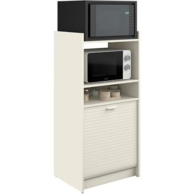 SIMMOB Meuble de Rangement de Cuisine pour Micro-Ondes et Four, Blanc, L.60 cm x HT. 127 cm x P. 45 cm - Publicité SIMMOB Meuble de Rangement de Cuisine pour Micro-Ondes et Four, Blanc, L.60 cm x HT. 127 cm x P. 45 cm - Publicité