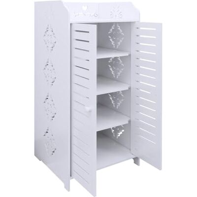 LANTUS Meuble de Salle de Bain, Meuble de Rangement, Armoire sur Pied, pour Salle de Bain, Salon, Salle à Manger, Cuisine, Style Moderne,40 x 35 x 90 cm (Quatre Niveaux) - Publicité LANTUS Meuble de Salle de Bain, Meuble de Rangement, Armoire sur Pied, pour Salle de Bain, Salon, Salle à Manger, Cuisine, Style Moderne,40 x 35 x 90 cm (Quatre Niveaux) - Publicité