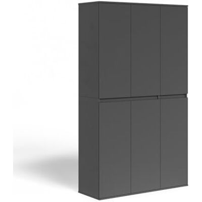 Vicco Armoire à vêtements Claus, Anthracite, 111x191.5cm avec 6 Portes, pour Le Rangement des vêtements et des Accessoires - Publicité Vicco Armoire à vêtements Claus, Anthracite, 111x191.5cm avec 6 Portes, pour Le Rangement des vêtements et des Accessoires - Publicité