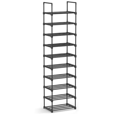 SONGMICS Étagère à Chaussures 10 Niveaux, Porte-Chaussures Haut, Support à Chaussures Fin, Rangement Chaussures, en Métal, Gain de Place, Dressing, Entrée, 30 x 45 x 174 cm, Noir LSA25BK - Publicité SONGMICS Étagère à Chaussures 10 Niveaux, Porte-Chaussures Haut, Support à Chaussures Fin, Rangement Chaussures, en Métal, Gain de Place, Dressing, Entrée, 30 x 45 x 174 cm, Noir LSA25BK - Publicité