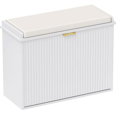 HOMCOM Banc à Chaussures avec siège rembourré et tiroir Rabattable, Armoire à Chaussures pouvant contenir jusqu'à 120kg pour Le Couloir, l'entrée et Le Porche, 62x26x47.5cm, Blanc - Publicité HOMCOM Banc à Chaussures avec siège rembourré et tiroir Rabattable, Armoire à Chaussures pouvant contenir jusqu'à 120kg pour Le Couloir, l'entrée et Le Porche, 62x26x47.5cm, Blanc - Publicité